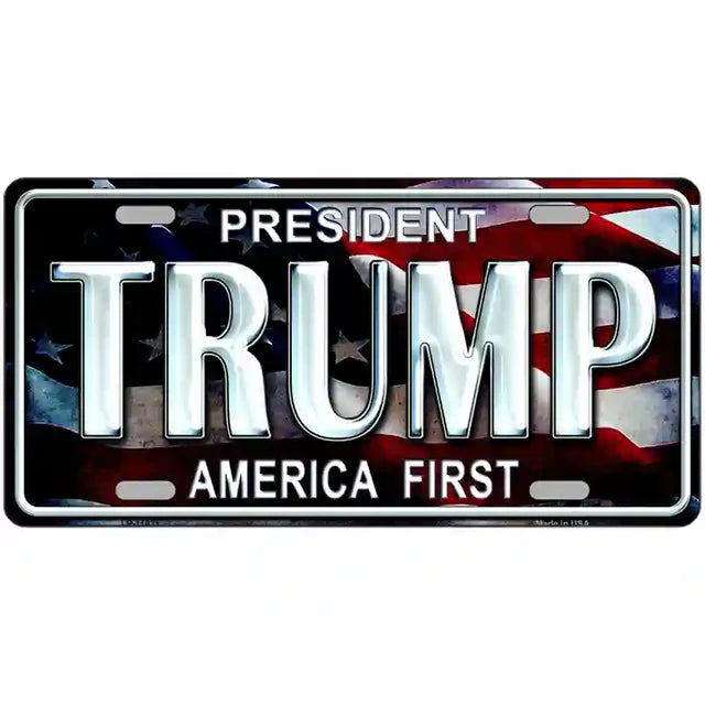 Trump Metal Novelty License Plate