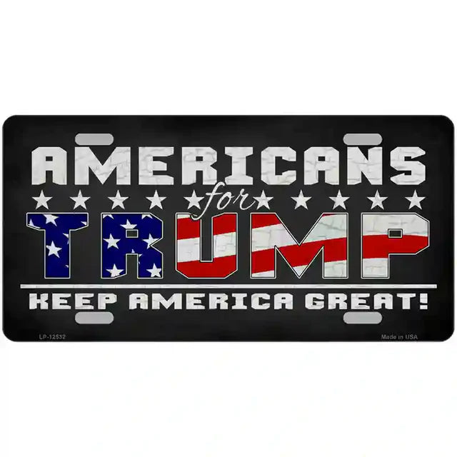 Trump Metal Novelty License Plate