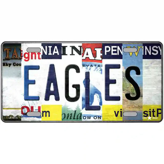 Eagles Strip Art Novelty Metal License Plate Tag