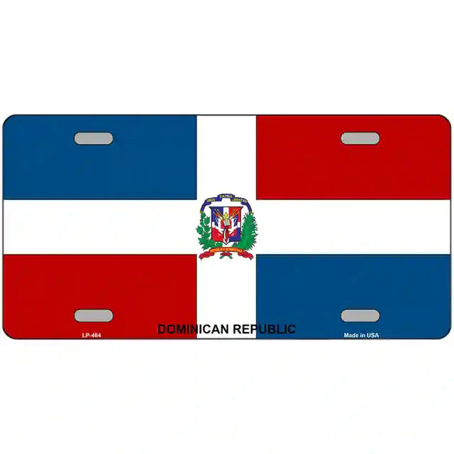 Dominican Republic Flag Metal Novelty License Plate