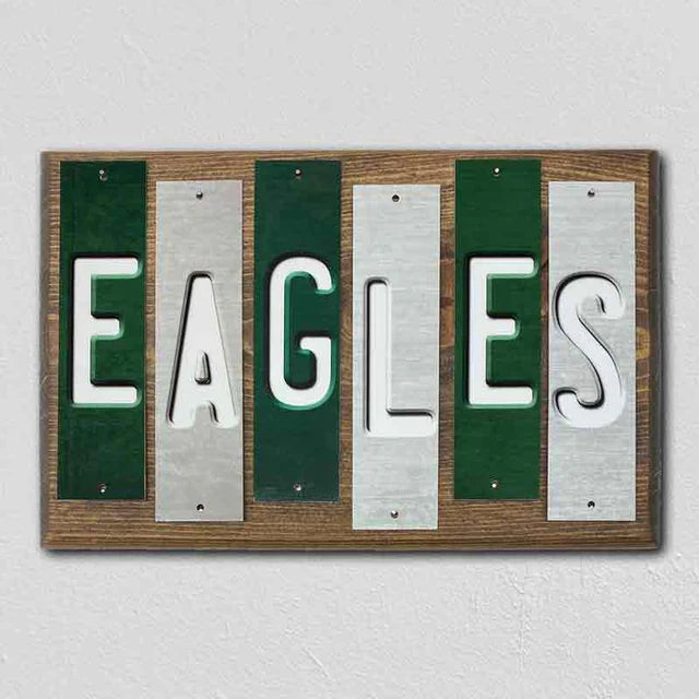 Team Colors Football Fun Strips Novelty Wood Sign