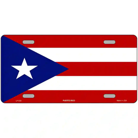 Puerto Rico Flag Metal Novelty License Plate