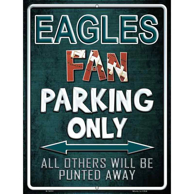 Philadelphia Eagles Metal Novelty Parking Sign