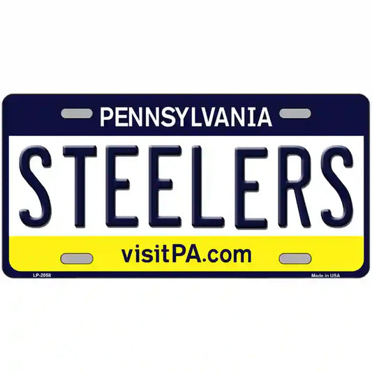 Steelers Pennsylvania State Novelty Metal License Plate