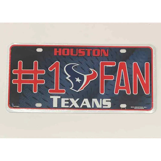 #1 Fan NFL Metal Novelty License Plate Tag