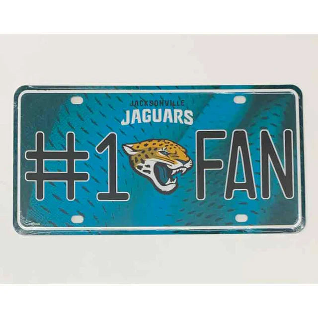 #1 Fan NFL Metal Novelty License Plate Tag