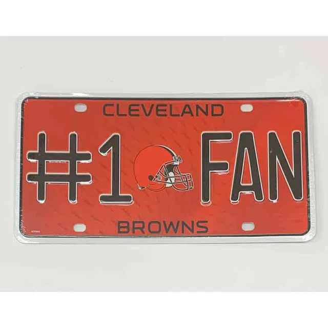 #1 Fan NFL Metal Novelty License Plate Tag