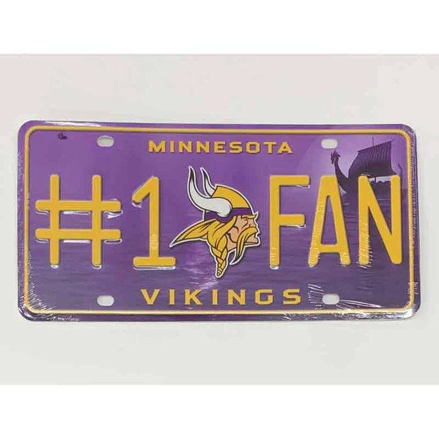 #1 Fan NFL Metal Novelty License Plate Tag