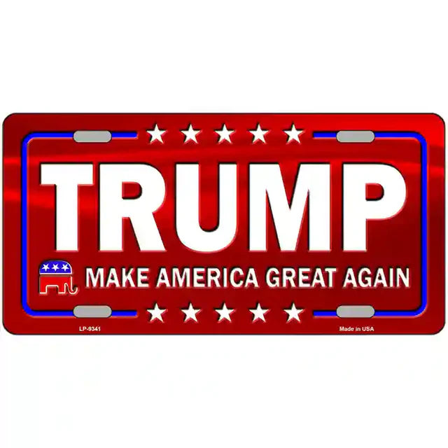 Trump Metal Novelty License Plate