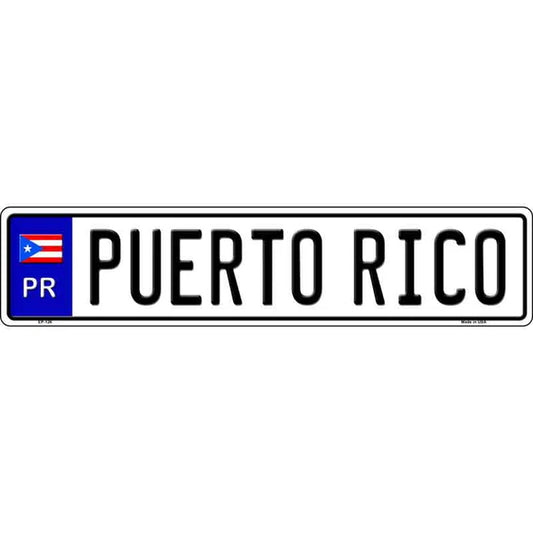 Puerto Rico Novelty Metal European License Plate