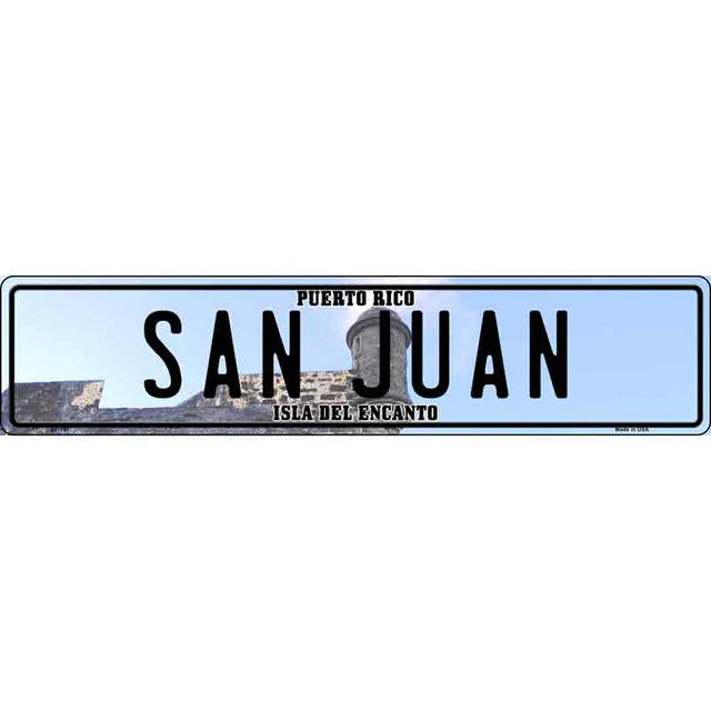 Puerto Rico Novelty Metal European License Plate