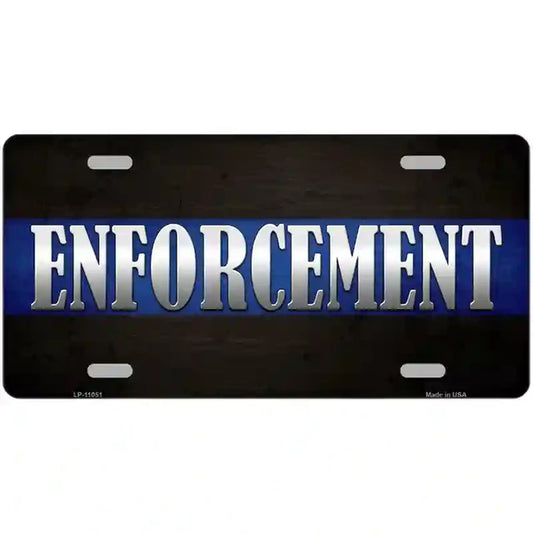 Enforcement Metal Novelty License Plate