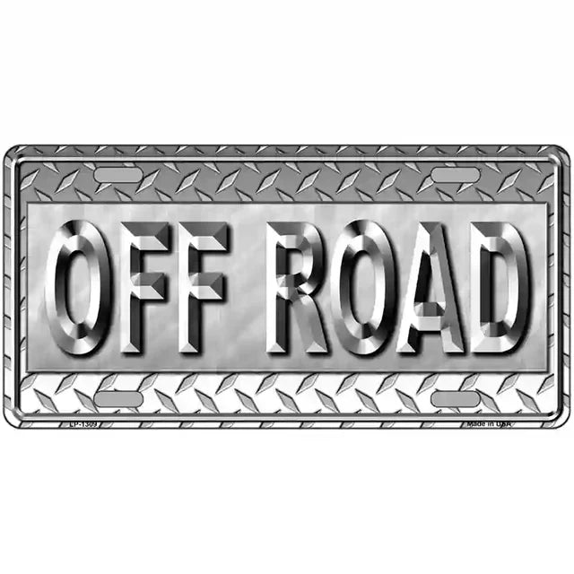 Off Road Novelty Metal License Plate