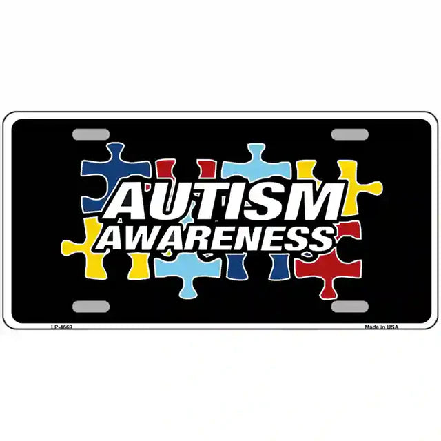 Autism Awareness Metal Novelty License Plate Sign