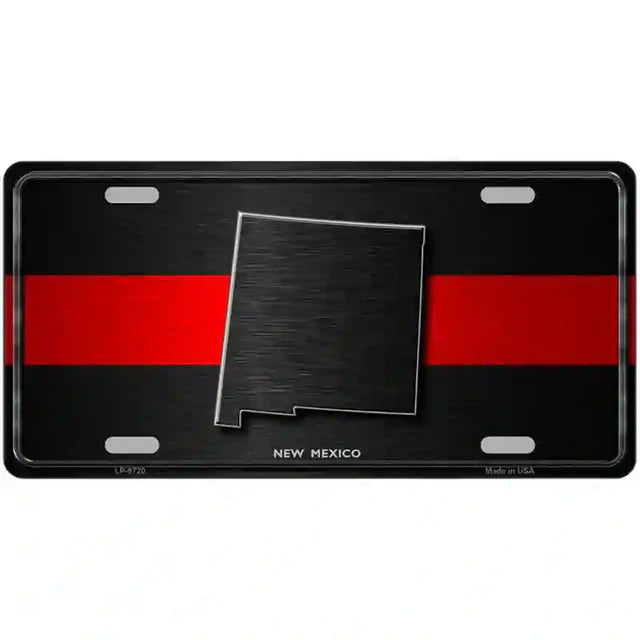 Thin Red Line Metal Novelty License Plate