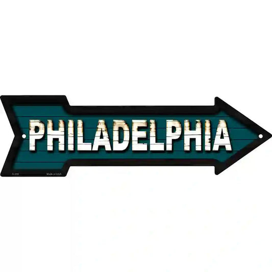 Philadelphia Novelty Metal Arrow Sign